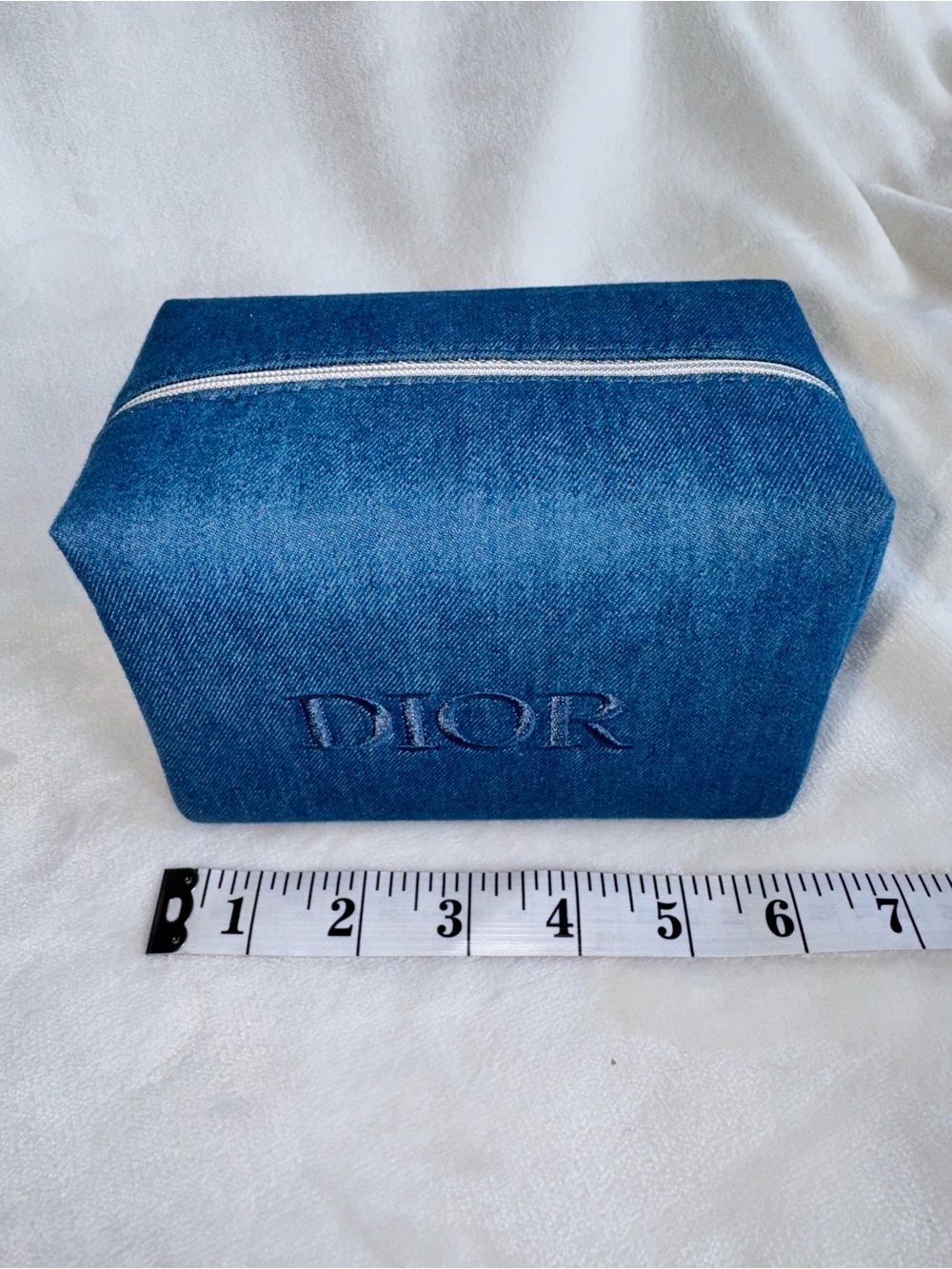 Dior Denim Cosmetic Pouch in Deep Blue GWP brand new